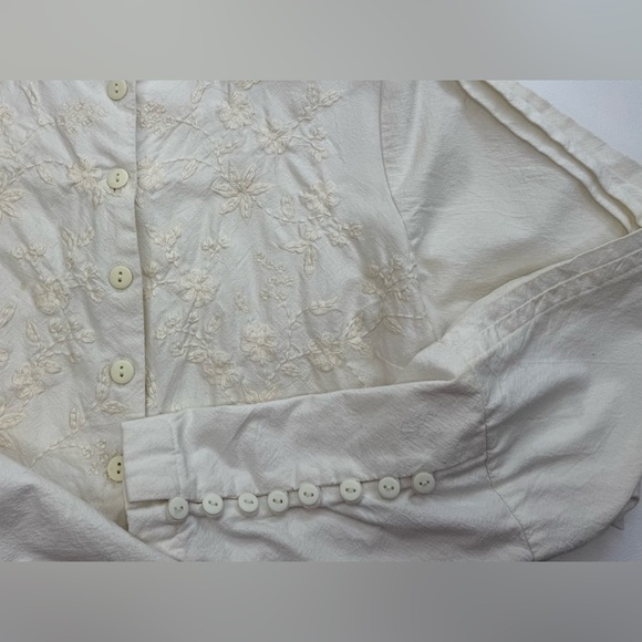 April Cornell Embroidered Indian Cotton Long Sleeve Dress Womens Small - Picture 12 of 15